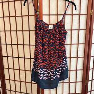 CAbi Women's Navy and Coral/red Camisole